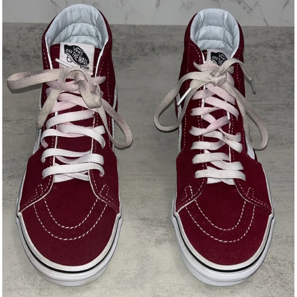 Vans Maroon Sk8 Hi Top - Picture 3 of 11